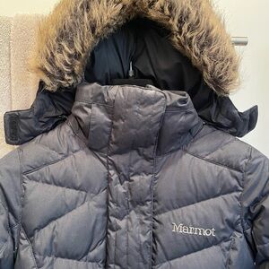 Marmot coat! So warm!